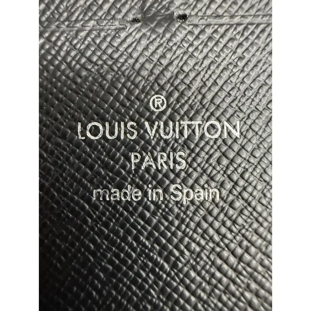 Louis Vuitton Zippy Wallet Organizer Black Leather&Silver-tone hardware 2014 K1